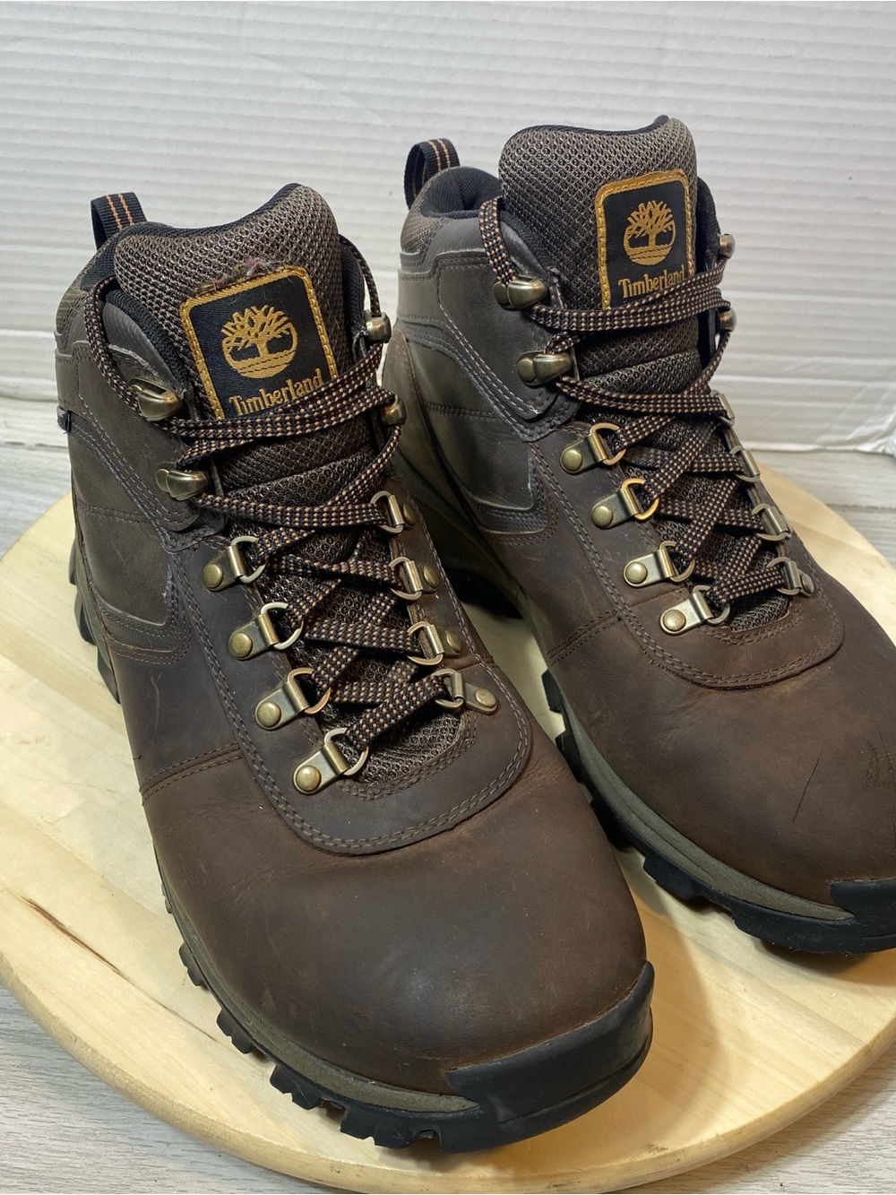 Timberland Mt Maddsen Mid Waterproof Boots Mens 11W Brown Leather TB12730